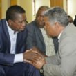 President Edgar Lungu with Justice Minister Given Lubinda in Lusaka-Picture by Tenson Mkhala