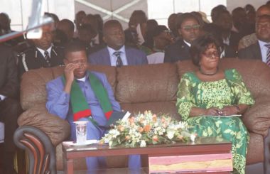 President Edgar Lungu with wife Esther at the National Prayers in Lusaka-Picture by Tenson Mkhala
