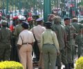 Police officers try to stop UPND cadres from entering into High Court premises during ConCourt hearing-Picture by Tenson Mkhala