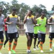 Chipolopolo team in training at Independence Stadium in Lusaka-picture by Tenson Mkhala
