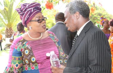 Peoples Party Leader Mike Mulongoti with Vera Chiluba in Lusaka-Picture by Tenson Mkhala