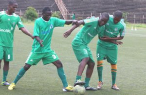Green Buffaloes players in training in Lusaka-picture by Tenson Mkhala