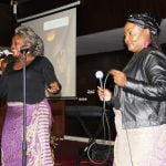 Shatel perform during Joe Chibangu funereal at Mulungushi International Conference Center in Lusaka