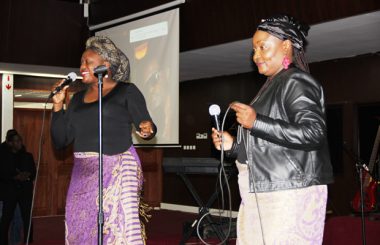 Shatel perform during Joe Chibangu funereal at Mulungushi International Conference Center in Lusaka