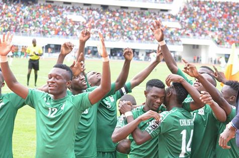 U-20 team celebrates win on Sunday - picture by FAZ