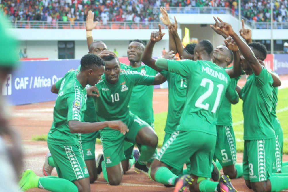 Young Chipolopolo celebrate after qualifying to the 2017 FIFA U-20 World Cup