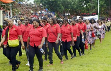 Women march during the 2017 International Womens Day celebrations in Lusaka-picture by Tenson Mkhala