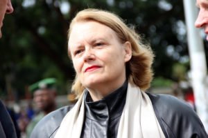 UN resident coordinator Janet Rogan during Youth Day celebrations in Lusaka-picture by Tenson Mkhala