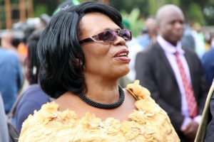 Higher education minister Nkandu Luo at the Youth Day celebrations in Lusaka-picture by Tenson Mkhala