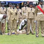 Police collapses on parade