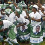 PF women march during the 2017 International Womens Day celebrations in Lusaka-picture by Tenson Mkhala
