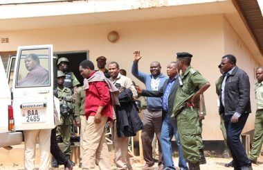 UPND leader Hakainde Hichilema being taken back to Lusaka Central Prison-picture by Tenson Mkhala