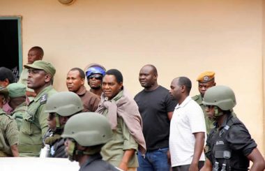UPND leader Hakainde Hichilema being taken back to Lusaka Central Prison after appearing at Lusaka's Magistrates Court-picture by Tenson