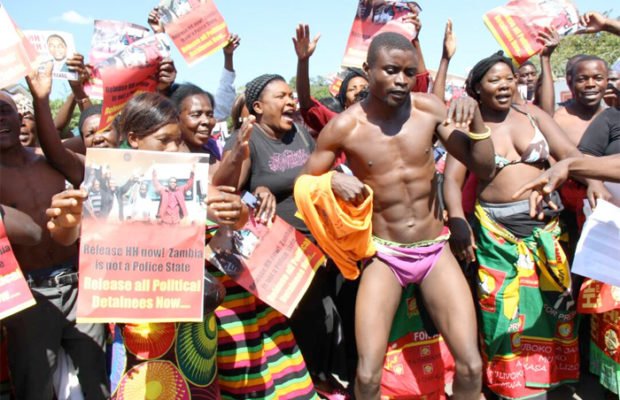 UPND stage naked protest, demand HH release - Zambia: News 