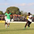 John Chigandu of Zesco United with a ball as he tries to beat his opponent of City of Lusaka at Woodlands Stadium. Zesco won 1-0 Picture By Tenson Mkhala