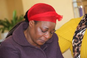 UPND leader Hakainde Hichilema's wife Mutinta at a press brieing at her house in Lusaka's New Kasama. Picture by Tenson Mkhala