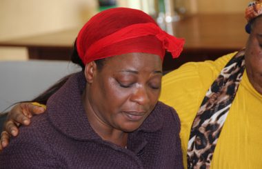 UPND leader Hakainde Hichilema's wife Mutinta at a press brieing at her house in Lusaka's New Kasama. Picture by Tenson Mkhala
