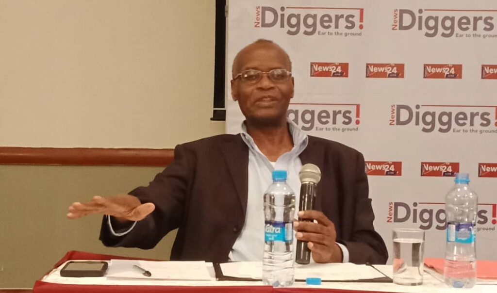 Prof Muna Ndulo speaks at a Diggers, SAIPAR organised public discussion forum - Picture by Philip Chisalu