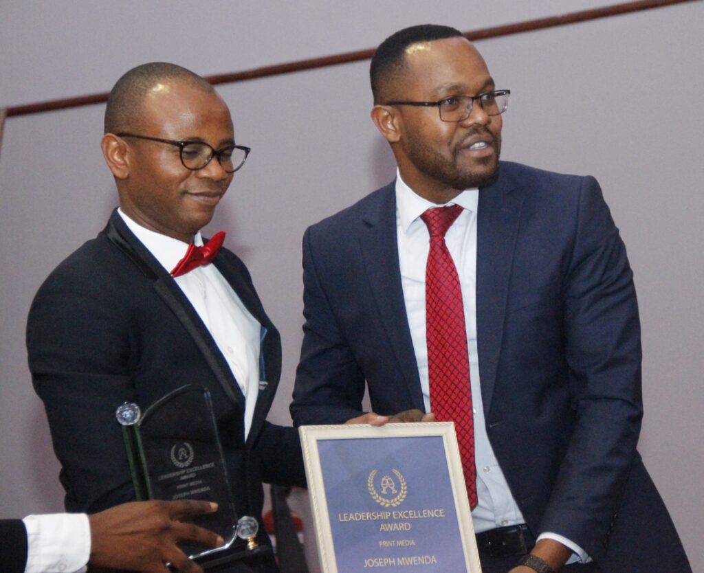 NEWS Diggers Editor-in-Chief Joseph Mwenda receives a Leadership Excellence Award