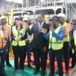 President Hakainde Hichilema touring Zambia Breweries PLc upgraded plant during a commissioning ceremony along Mungwi road in Lusaka yesterday-Picture by Chongo