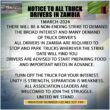 Truck drivers protest