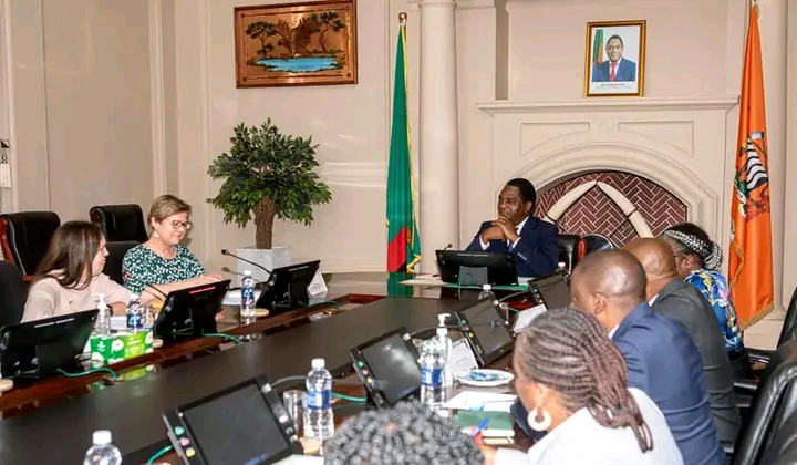 President Hakainde Hichilema in a meeting with the Finland Parliamentary Finance Committee led by Krista Mikkonen – Picture courtesy of President Hichilema’s official Facebook page