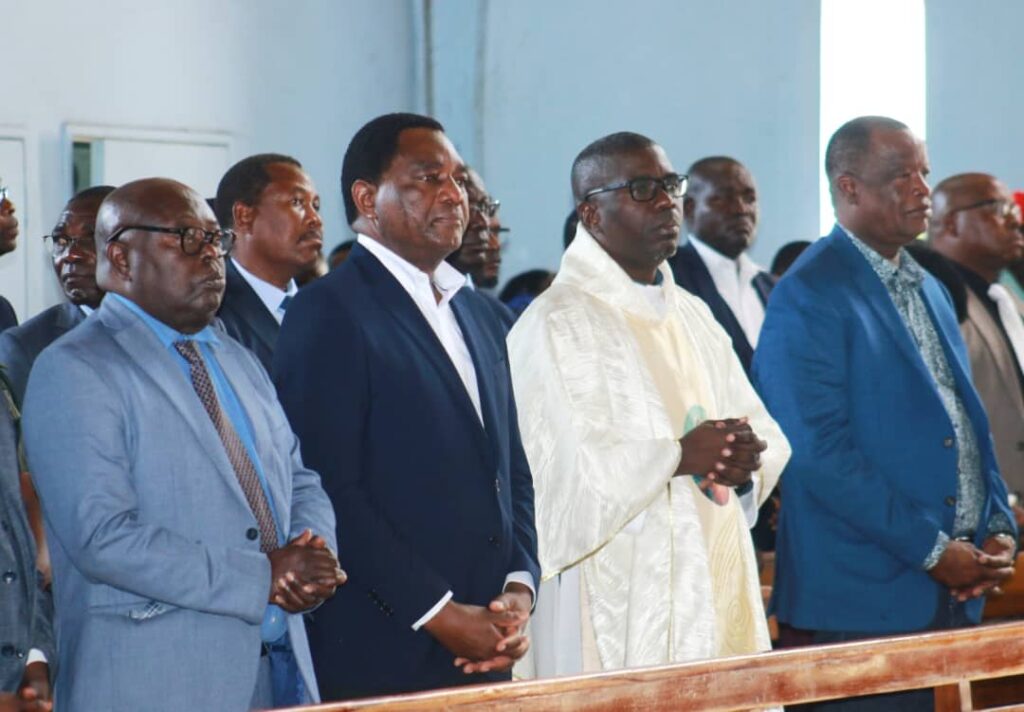 President Hichilema attend Mass at Cathedral of Our Lady Of Lourdes in Mongu