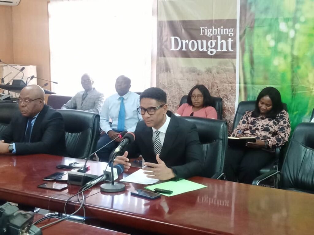 DMMU National Coordinator Gabriel Pollen addressing the media at his office - Picture by Philip Chisalu
