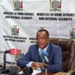 Minister of Home Affairs and Internal Security Jack Mwiimbu speaks during a media briefing at his office- Picture by Philip Chisalu