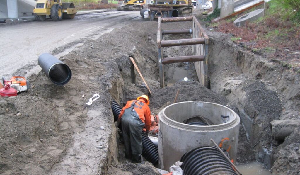underground drainage systems.