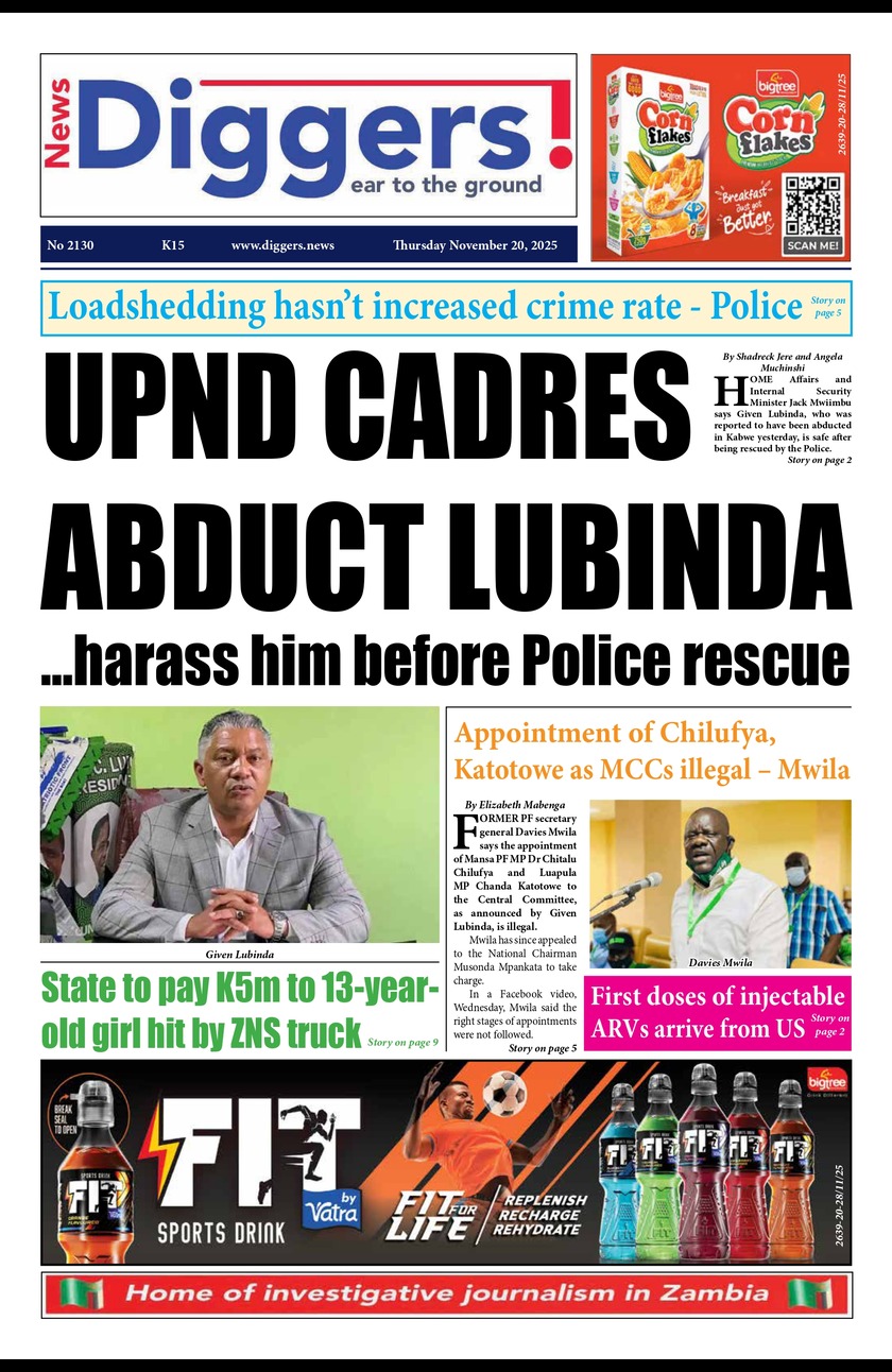 News Diggers Epaper Edition 2130 Thursday November 20th, 2025