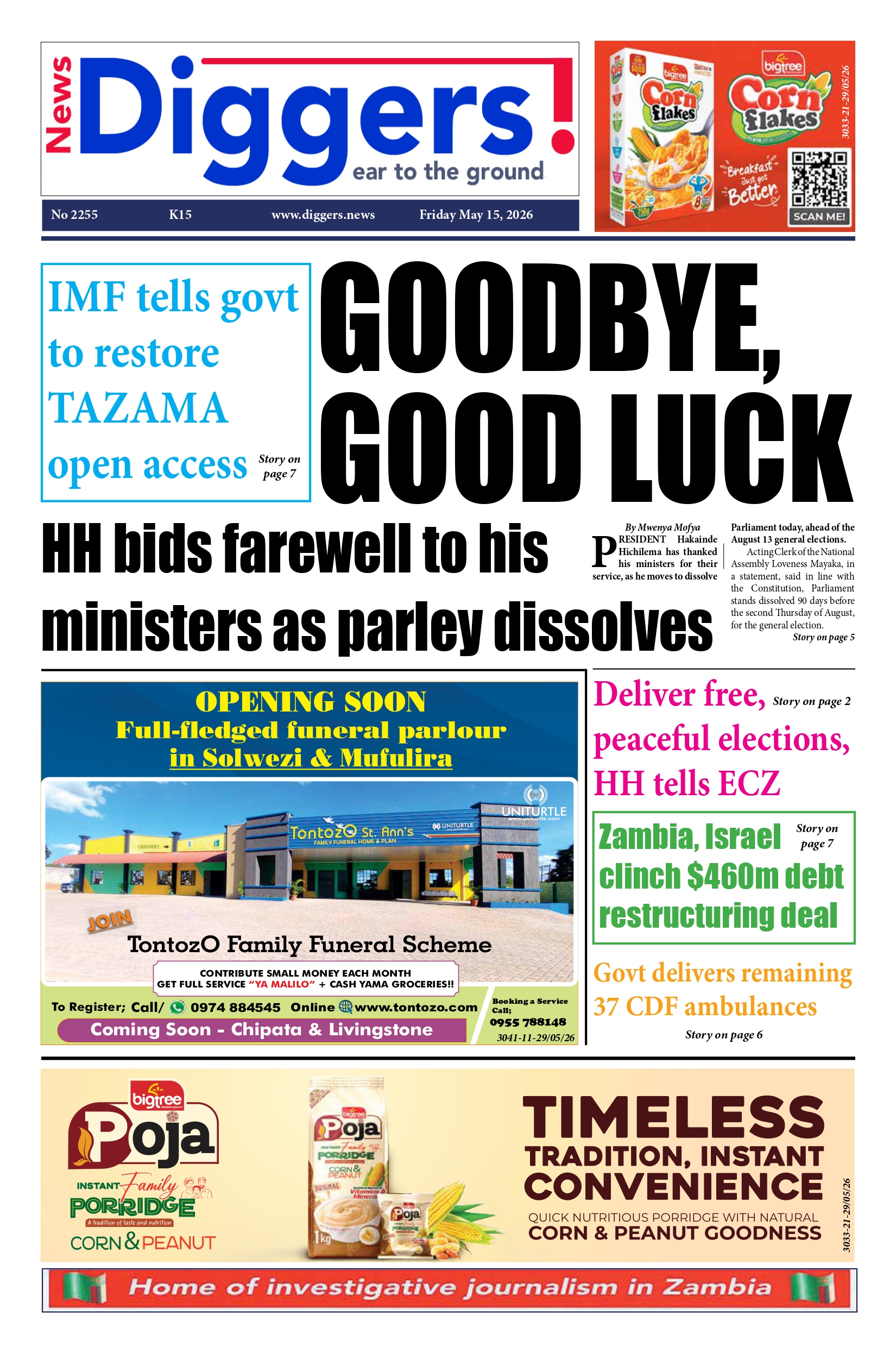 News Diggers Edition 2255 Friday May 15, 2026