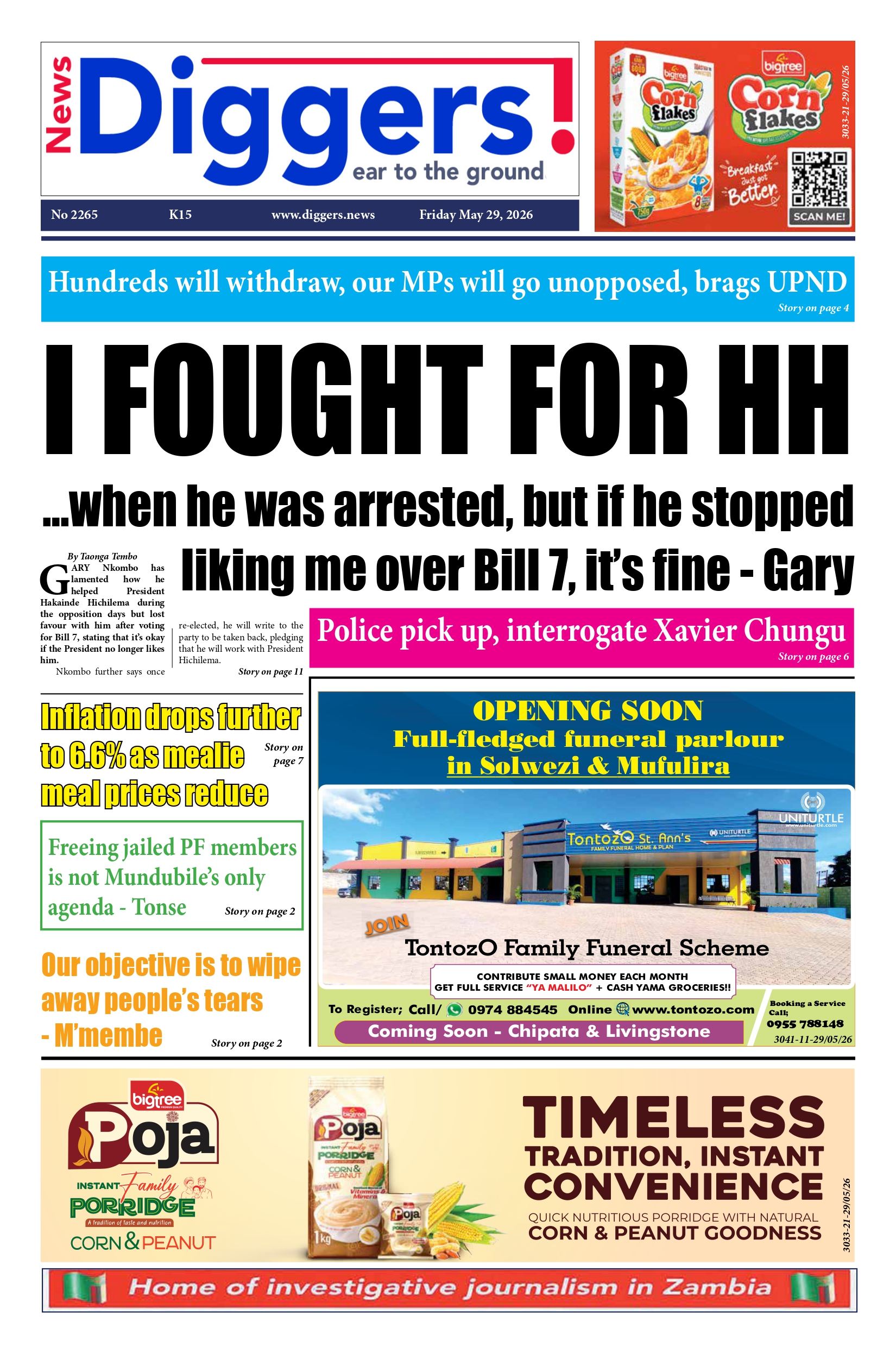 News Diggers Edition 2265 Friday May 29, 2026